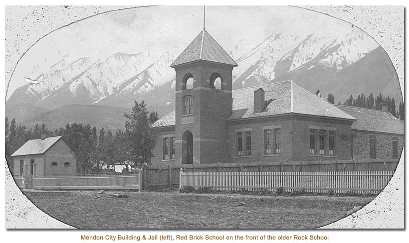 Mendon City Building & Jail and the 1899 Red Brick School