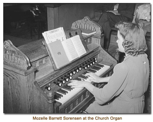 Mozelle Barrett Sorensen at the Church Organ
