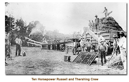 Ten Horsepower Russell and Seperator, with thresher crew.