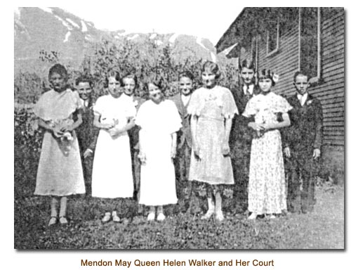 Mendon May Queen Helen Walker and Her Court.