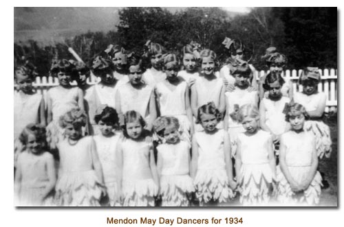 Mendon May Day Dancers for 1934.