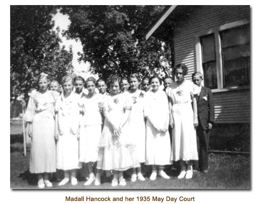 Madall Hancock and her 1935 May Day Court.