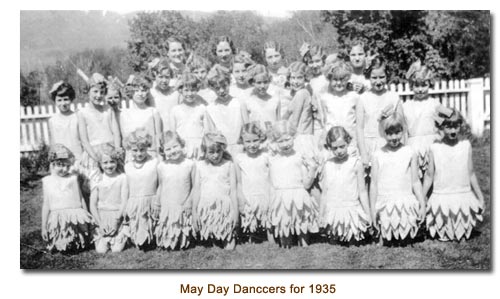 Mendon May Day Dancers for 1935.