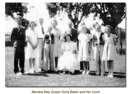 Mendon May Queen Doris Baker and Her Court.