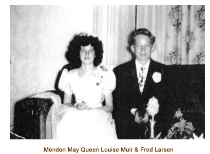Mendon May Queen Louise Muir and her Consort, Fred Larsen.