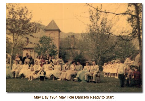 1954 May Day Dancers Ready to Go.