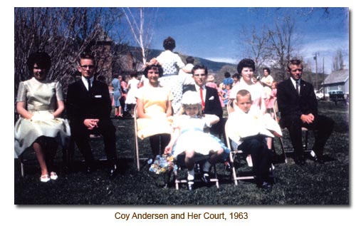 Coy Andersen and her May Day Court.