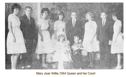 Mary Jean Willie and her May Day Court.