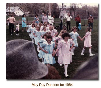 Mendon May Day Dancers for 1984.