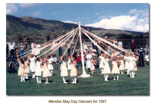 Mendon May Day Dancers for 1987.