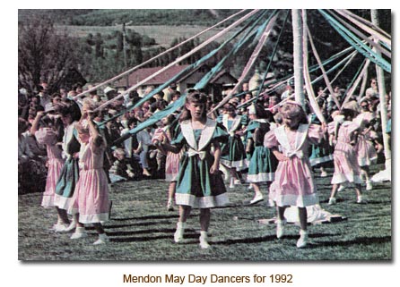 Mendon May Day Dancers for 1992.