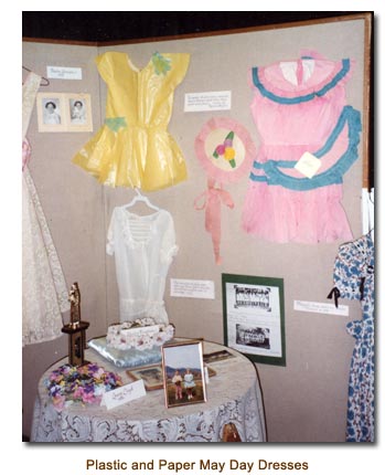 Yellow Plastic and Pink Paper May Day Dresses.