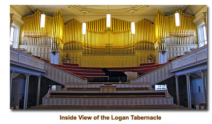 Inside view of the Logan Tabernacle