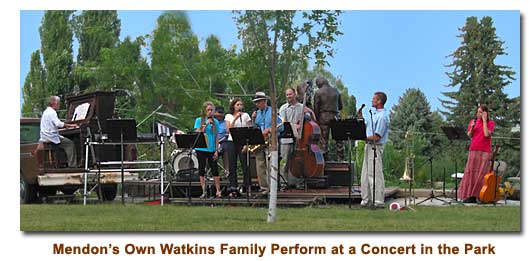 Watkins Family perform during a Concert in the Park