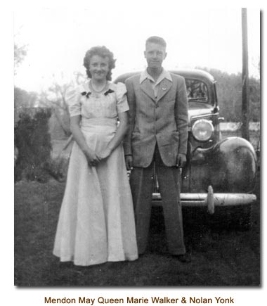 Mendon May Queen, Marie Walker and her Consort Nolan Yonk.