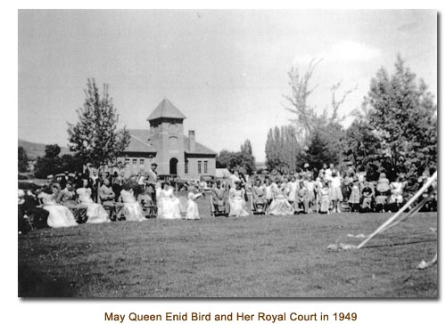 Mendon May Queen Enid Bord and Her Royal Court in 1949.