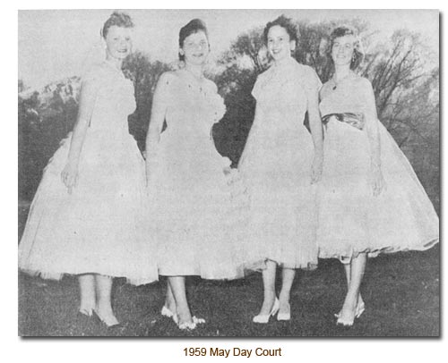 Mendon May Day 1959 Queen's Court